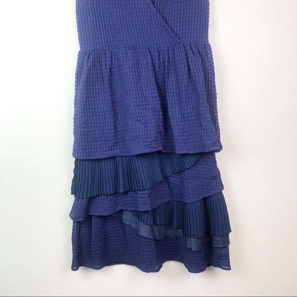 Anthropologie Ric Rac Tonal Gingham Tiered Dress - Picture 3 of 8